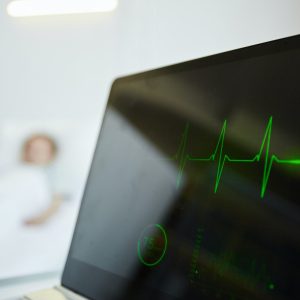 Heart Monitor in Hospital Room